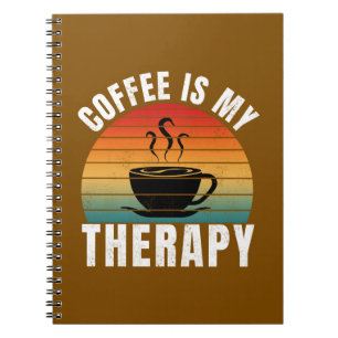 Kaffee ist meine Therapie Koffein lustig Kaffee Li Notizblock