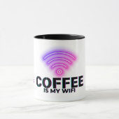 Kaffee ist My WiFi - Funny Coffee Tasse für Coffee (Zentrum)