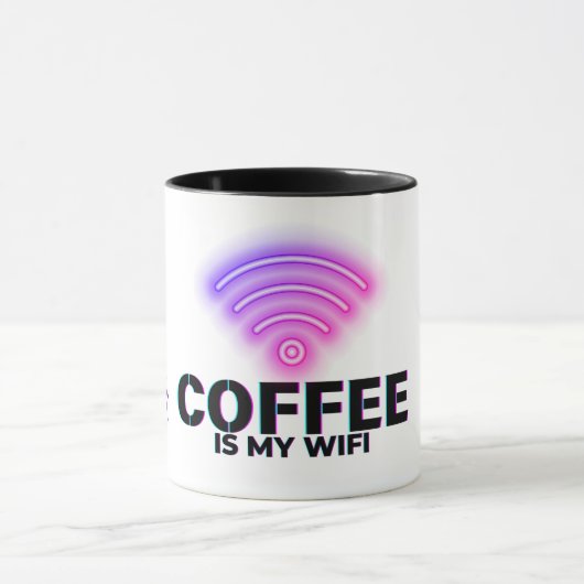 Kaffee ist My WiFi - Funny Coffee Tasse für Coffee (Zentrum)