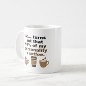 Kaffee ist Persönlichkeit Funny Mug oder Travel Mu Kaffeetasse (Vorderseite Links)