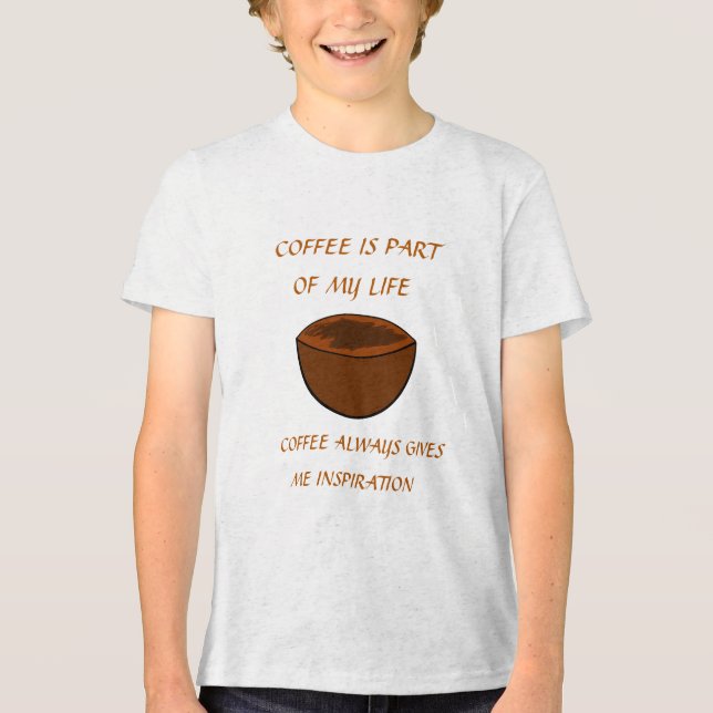 KAFFEE IST TEIL MEINES LEBENS Tri-Blend SHIRT (Vorderseite)
