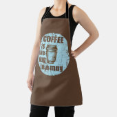 Kaffee ist wie in einer Tasse lustiges Trinken uma Schürze (InSitu)