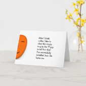 Kaffee IT-Typ.. Java. Funny Office Joquote Karte (Gelbe Blume)