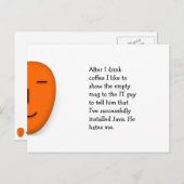 Kaffee IT-Typ.. Java. - Senden Sie eine Lächelpost Postkarte (Vorne/Hinten)