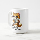 Kaffee IV Tropfen Koffein Real Boss Funny Kaffeetasse (Vorderseite Links)