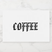 KAFFEE JAR LEBENSMITTELETIKETT (Einzelnes Label)