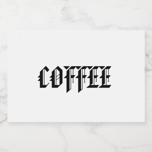 KAFFEE JAR LEBENSMITTELETIKETT (Einzelnes Label)