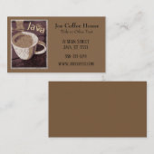 Kaffee Java Visitenkarte (Vorne/Hinten)