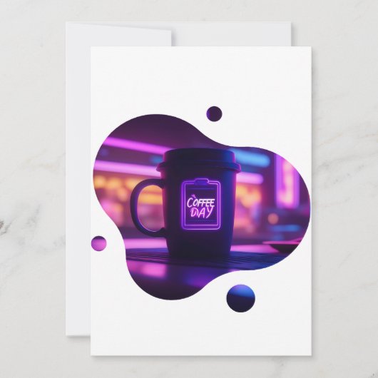 Kaffee jeden Tag VATER TAG Einladung (Vorderseite)