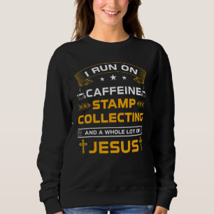 Kaffee Jesus Briefmarke Sammlung für Briefmarke Sa Sweatshirt