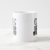 Kaffee & Jesus Christlich Faith Graphic Jumbo-Tasse (Vorderseite)