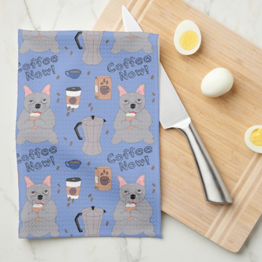 Kaffee jetzt! geschirrtuch (Viertel Falte)