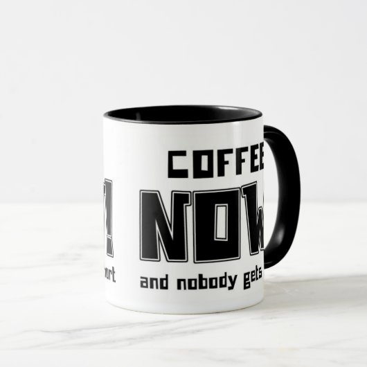 Kaffee JETZT! - Tasse (VorderseiteRechts)