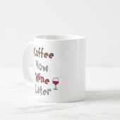 Kaffee jetzt, Wein später Kaffeetasse (Vorderseite Links)