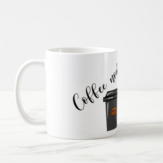 Kaffee jetzt Wein später Kaffeetasse (Links)