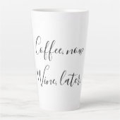 Kaffee jetzt, Wein später Milchtasse (Vorderseite)