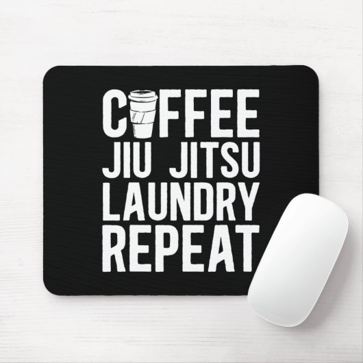 Kaffee Jiu Jitsu Wäscherei Wiederholung gemischte  Mousepad (Mit Mouse)
