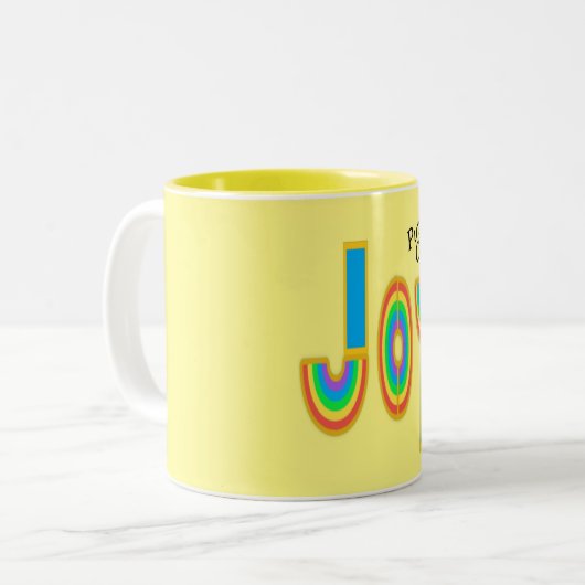 Kaffee Joy Zweifarbige Tasse (Vorderseite Links)
