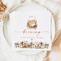 Kaffee-Junggesellinnenabschied-Serviette, Liebe is