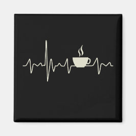 Kaffee-Junkie-Espresso-Design mit Herzschlag Magnet