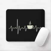 Kaffee-Junkie-Espresso-Design mit Herzschlag Mousepad (Mit Mouse)