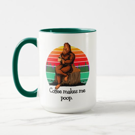 Kaffee Kacke mich Bigfoot Sasquatch Funny 15oz Tasse (Links)