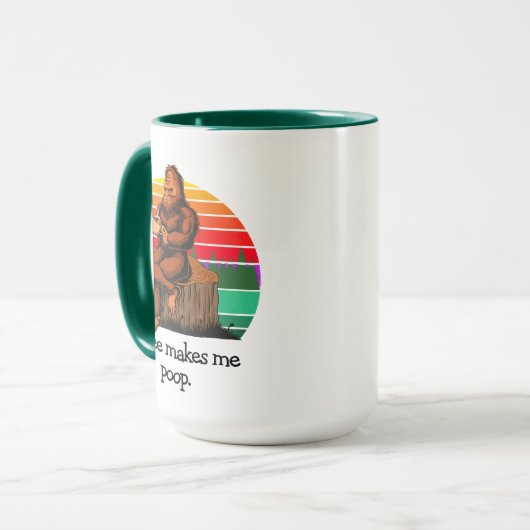 Kaffee Kacke mich Bigfoot Sasquatch Funny 15oz Tasse (Vorderseite Links)