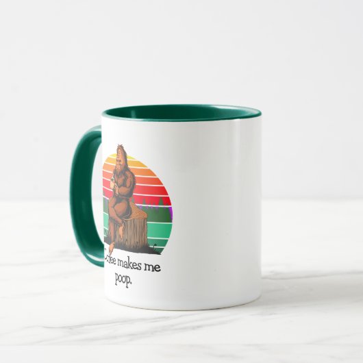 Kaffee Kacke mich Bigfoot Sasquatch Funny Tasse (Vorderseite Links)