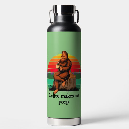 Kaffee Kacke mich Bigfoot Sasquatch Funny Trinkflasche (Vorderseite)