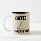 Kaffee Kacke mich, Kaffee-Tasse Zweifarbige Tasse (Links)