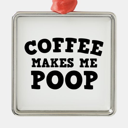 Kaffee Kacke mich Silbernes Ornament (Vorne)