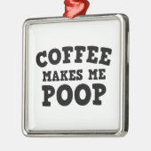 Kaffee Kacke mich Silbernes Ornament (Links)