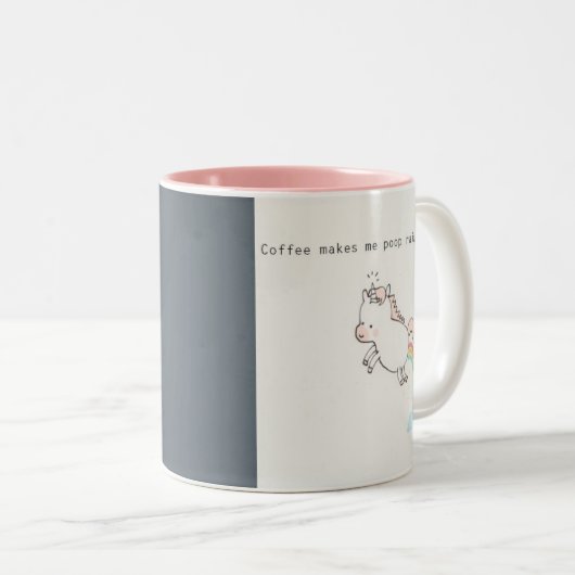 Kaffee kacke mir Regenbögen in einer Tasse (VorderseiteRechts)