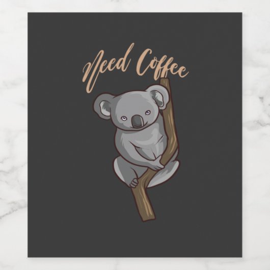 Kaffee - Kaffee benötigt Weinetikett (Einzelnes Label)