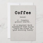 Kaffee-Kaffee-Definition Einladung (Vorderseite)