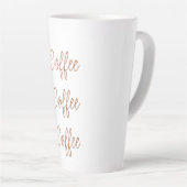 Kaffee Kaffee Kaffee | Einfache Stilschrift Milchtasse (Rechte Ecke)