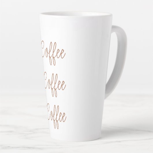 Kaffee Kaffee Kaffee | Einfache Stilschrift Milchtasse (Rechte Ecke)