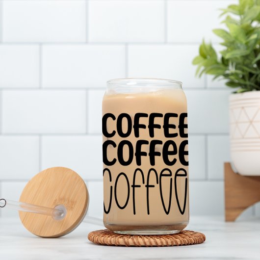 Kaffee Kaffee Kaffee Kaffee! Bier Can Glass Dosenglas