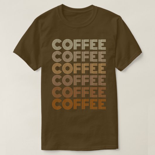 Kaffee Kaffee Kaffee Kaffee Kaffee Kaffee Kaffee V T-Shirt (Design vorne)