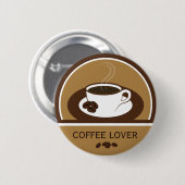 Kaffee Kaffee Kaffee Kaffee Kaffeebohnen Rundknöpf Button (Vorne & Hinten)