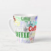 Kaffee Kaffee Kaffee Kaffee! Latte Tasse (Linke Ecke)