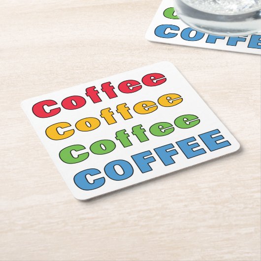 Kaffee Kaffee Kaffee Rechteckiger Pappuntersetzer (angewinkelt)