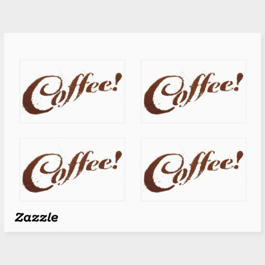 Kaffee Kaffee Kaffee - Rectangle Aufkleber (Blatt)