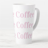 Kaffee Kaffee Kaffee | Stilvolle rosa Typografie Milchtasse (Rechte Ecke)
