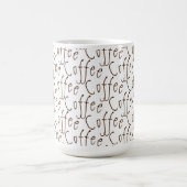 Kaffee Kaffee Kaffee Zitat Brown Text Kaffeetasse (Mittel)