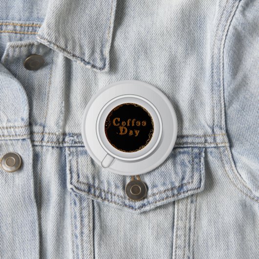 Kaffee-Kaffee-Kaffeetag Button (Beispiel)