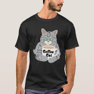 Kaffee  Kaffee Katze Kaffeetrinker Süße Katze T-Shirt
