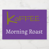 Kaffee / Kaffee Lebensmitteletikett (Einzelnes Label)