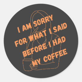 Kaffee, Kaffee Lover, beste Kaffeekosten Runder Aufkleber