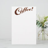 Kaffee Kaffee - Notizblock Briefpapier (Stehend Vorderseite)
